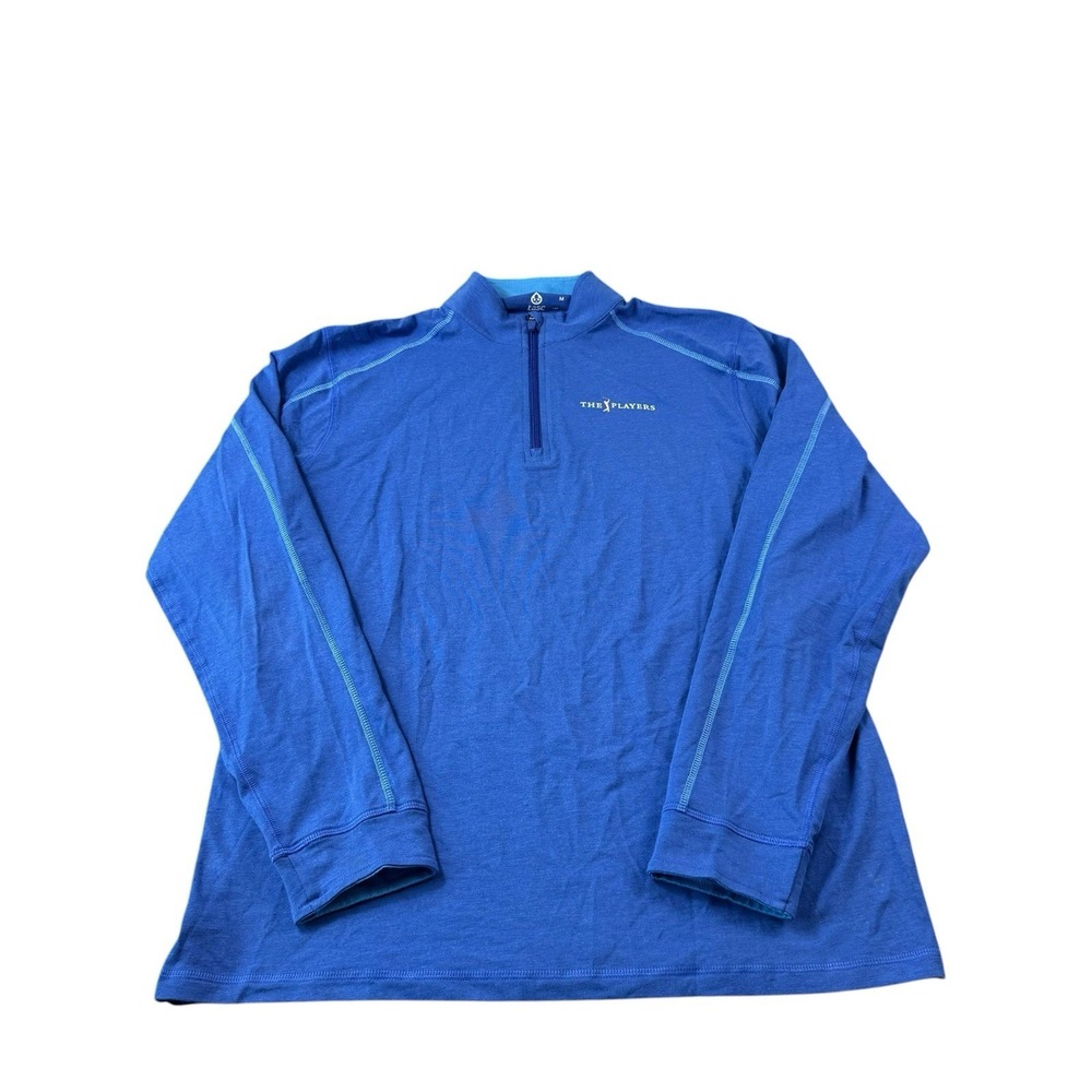 Tasc Blue The Players Tour Men's Half Zip Performance Golf Pullover Size M